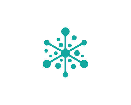 molecule logo vector icon templateのイラスト素材