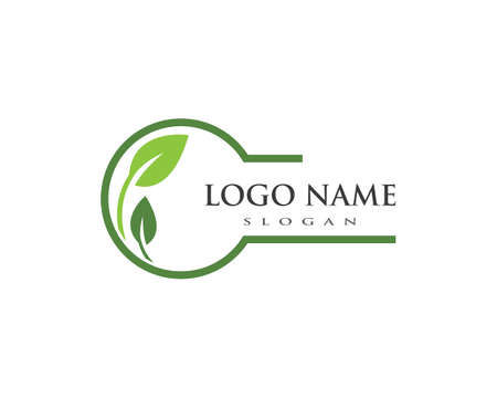 Logos of green leaf ecology nature element vector iconのイラスト素材