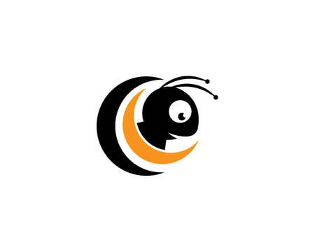 Bee Logo Template vector icon illustration designのイラスト素材