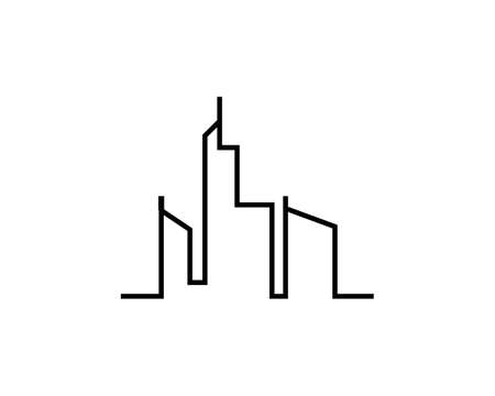 Modern City skyline . city silhouette. vector illustration in flat designのイラスト素材