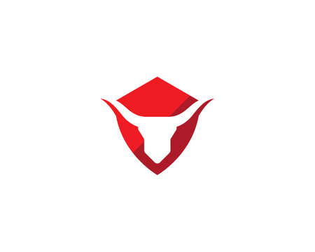 Red Bull Taurus   Template vector icon illustrationのイラスト素材