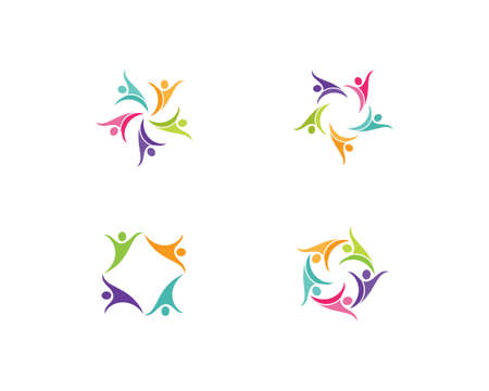 Adoption and community care   template vector iconのイラスト素材