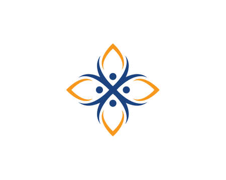 Adoption and community care Logo template vector iconのイラスト素材