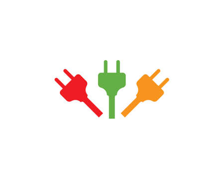 electric Plug symbol vector templateのイラスト素材