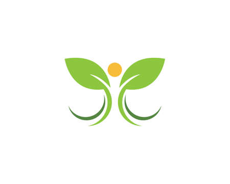 Logos of green leaf ecology nature element vector iconのイラスト素材