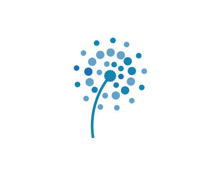Dandelion flower symbol templateのイラスト素材