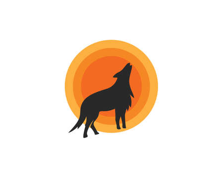 Wolf icon Templateのイラスト素材
