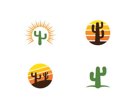 Cactus Logo template vector illustrationのイラスト素材