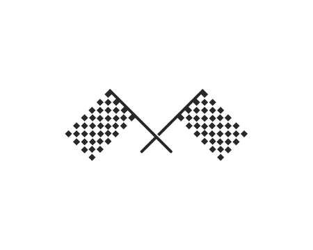 Race flag icon vector templateのイラスト素材