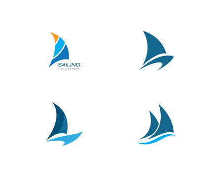 Sailing boat  Template vectorのイラスト素材