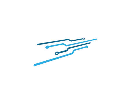 circuit technology illustration vector templateのイラスト素材