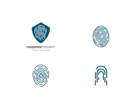 Fingerprint  vector templateのイラスト素材