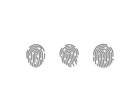 Fingerprint logo vector templateのイラスト素材