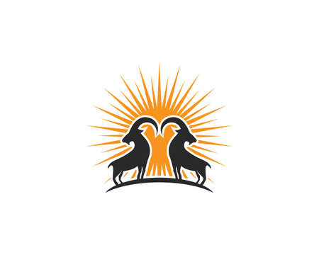 Goat Template vectorのイラスト素材