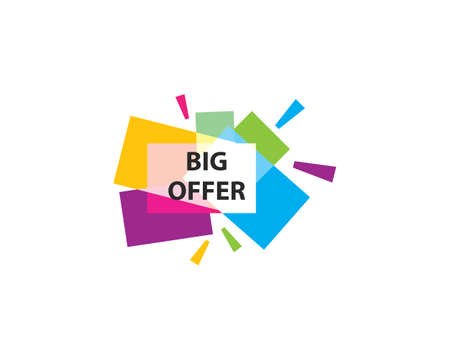 Blank banner discount label vector templateのイラスト素材