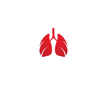 Lungs care symbol vector template