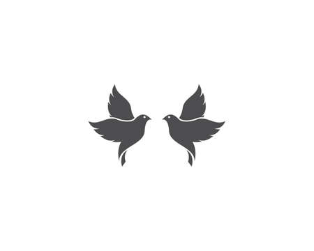 Bird symbol Template vectorのイラスト素材