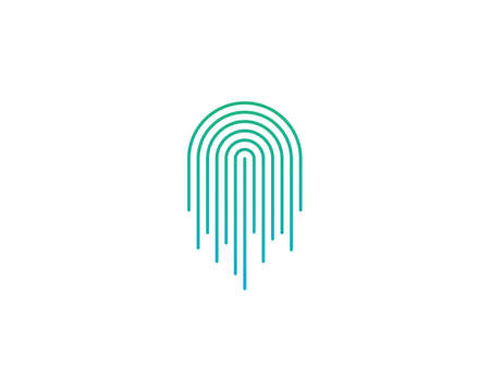Fingerprint  vector templateのイラスト素材