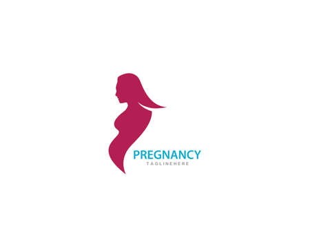 Beauty pregnant women vector icon templateのイラスト素材
