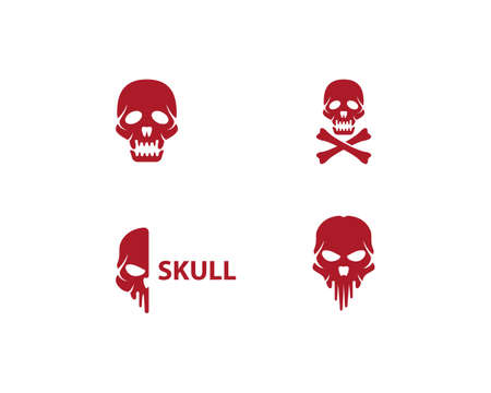 Skull logo vector illustrationのイラスト素材