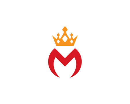 M Letter illustration Templateのイラスト素材