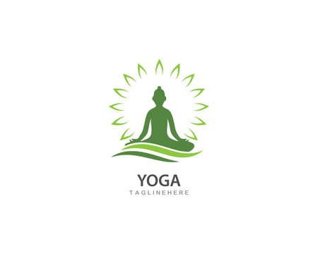 Meditation yoga  template vectorのイラスト素材