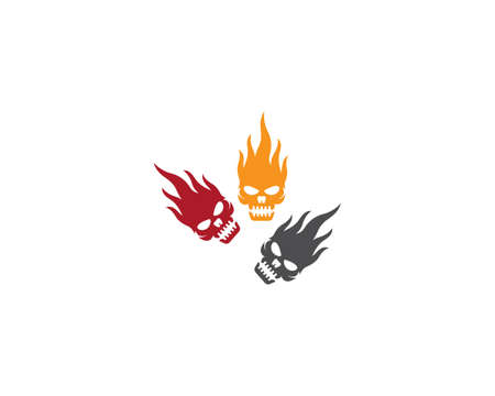 Skull Devil  logo vector illustrationのイラスト素材