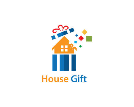 House gift logo vector ilustrationsのイラスト素材