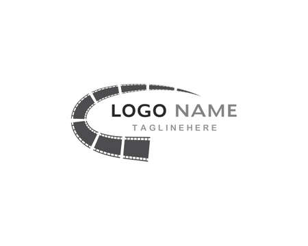 filmstrip Logo Template vector illustration designのイラスト素材