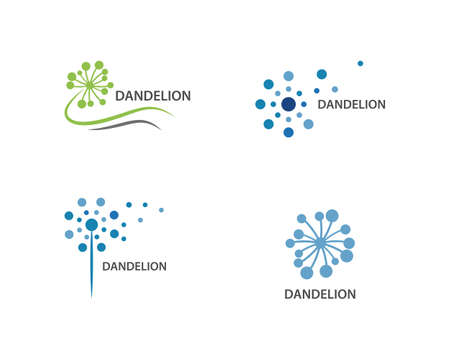Dandelion flower logo vector templateのイラスト素材