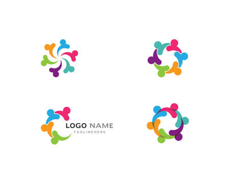 Adoption and community care Logo template vectorのイラスト素材