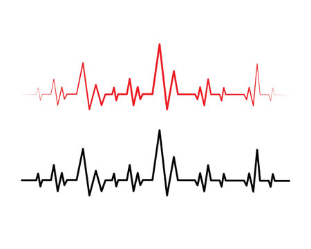 Pulse line ilustration vector template