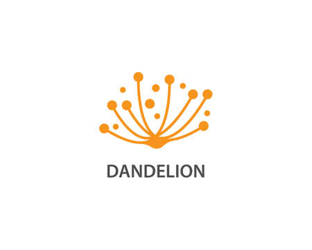 Dandelion flower logo vector templateのイラスト素材