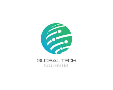 Global tech   vector templateのイラスト素材