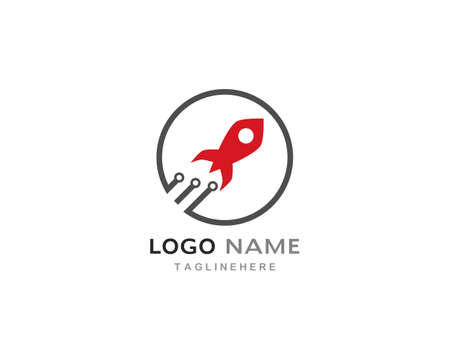 Rocket ilustration logo vector icon templateのイラスト素材