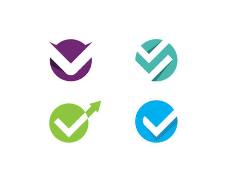 V Letter   Template vector icon illustrationのイラスト素材