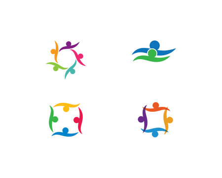 Adoption and community care Logo template vectorのイラスト素材