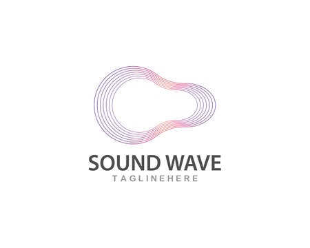 sound wave music symbol vector templateのイラスト素材