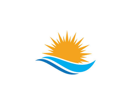 sun ilustration logo vector icon templateのイラスト素材