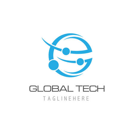 Business technology logo template vectorのイラスト素材