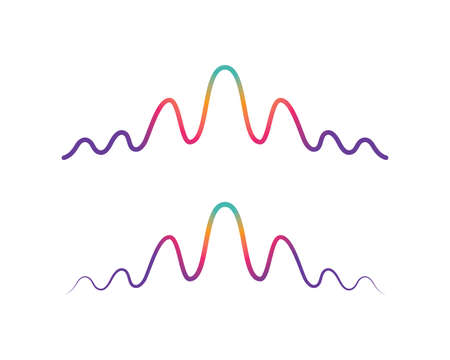 sound wave music  vector templateのイラスト素材
