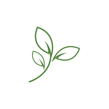 Green leaf logo ecology nature element vectorのイラスト素材