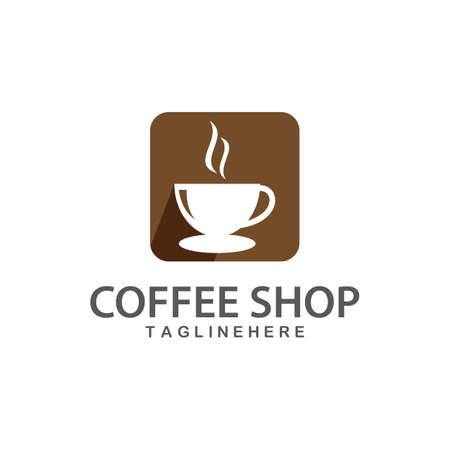 Coffee cup Logo Template vector icon designのイラスト素材