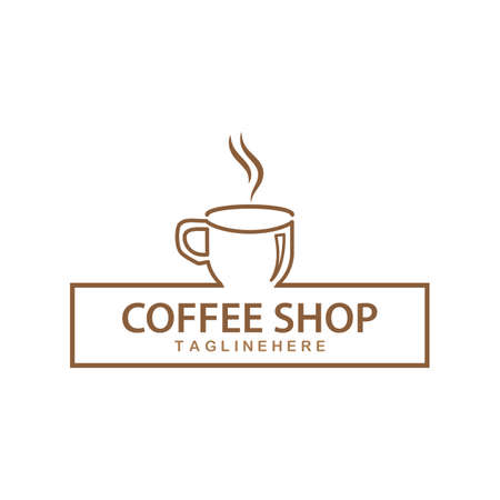 Coffee cup Logo Template vector icon designのイラスト素材