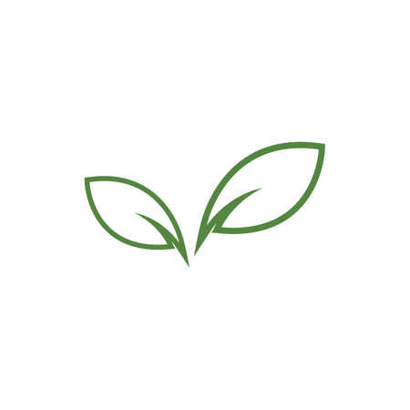 Green leaf logo ecology nature element vectorのイラスト素材