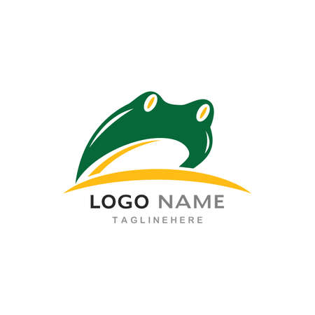 Frog Logo Template vector illustrationのイラスト素材