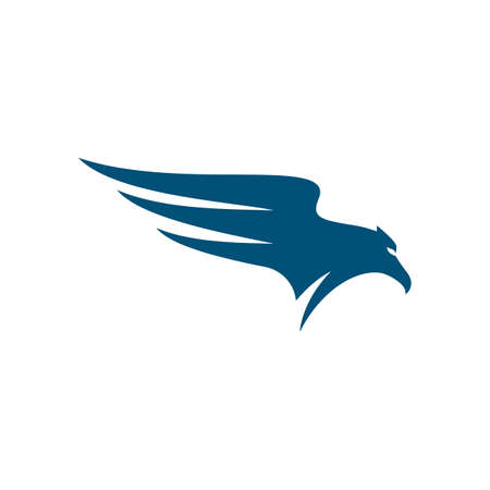 Falcon Eagle Bird Logo Template vector iconのイラスト素材