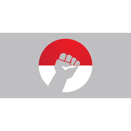 Indonesian flag independence day ilustration vector