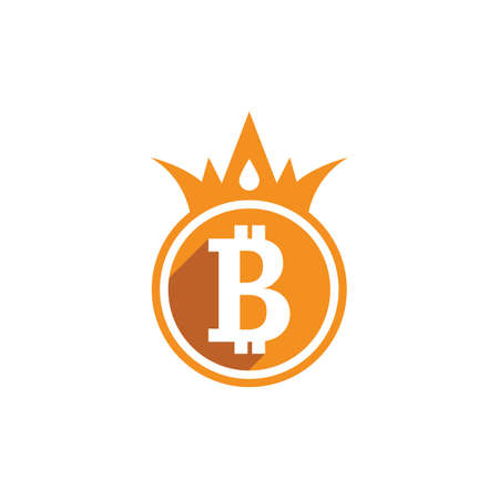 Bit coin icon template vector designのイラスト素材