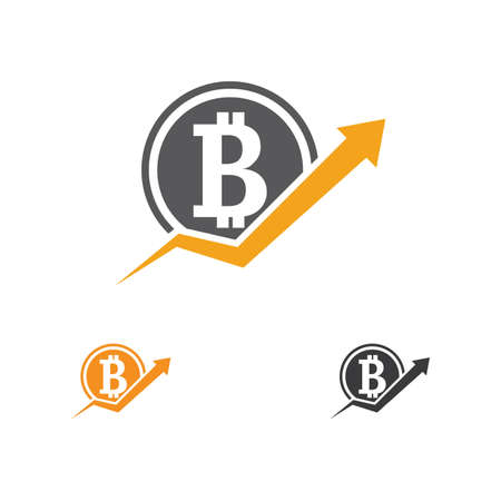 Bit coin icon template vector designのイラスト素材